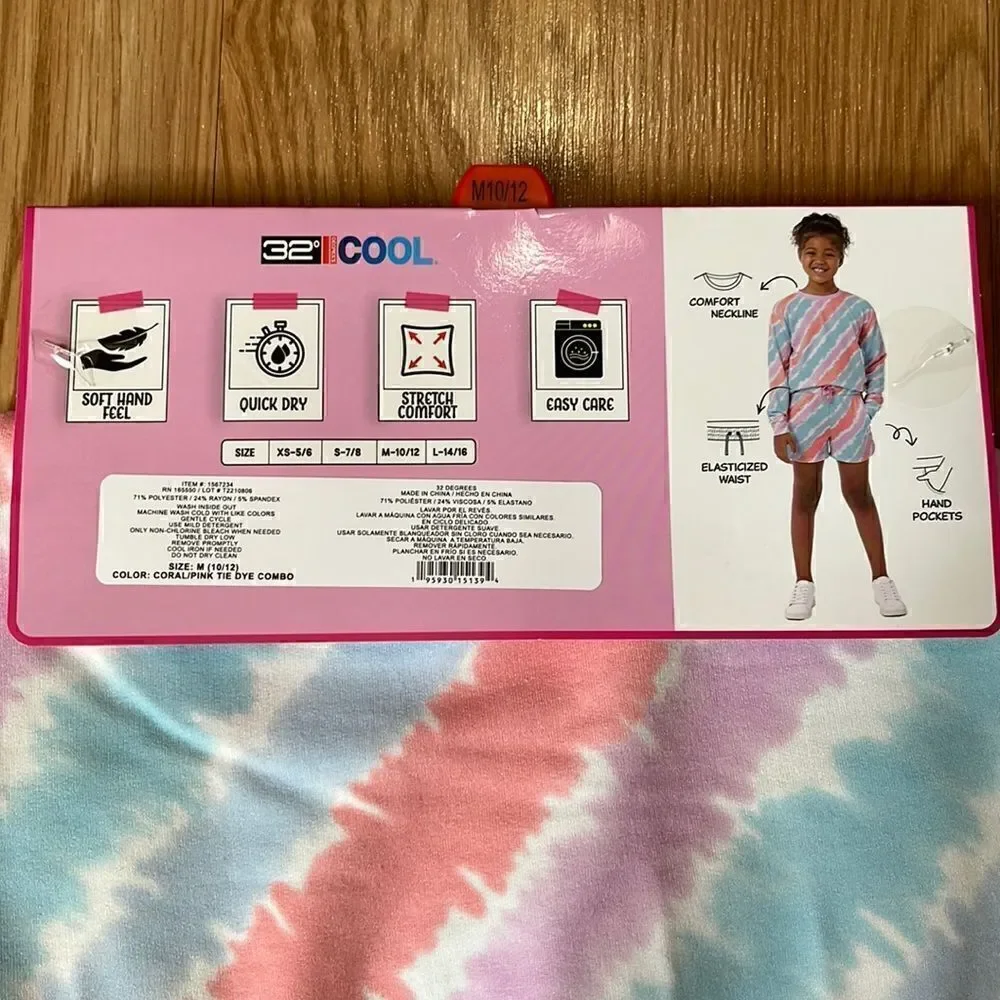 Girl’s Size Medium 10-12 Sweatshirt & Shorts